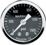 Allstar Performance Gauges ALL80218 Gauges, Pressure, Analog, Round, 0-1,500 psi, Black Face, White Numbers and Pointer, Polished Bezel, Mechanical, 1 1/2 in. Diameter, Each thumbnail 1