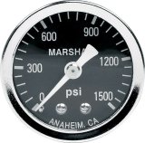 Allstar Performance Gauges ALL80218 Gauges, Pressure, Analog, Round, 0-1,500 psi, Black Face, White Numbers and Pointer, Polished Bezel, Mechanical, 1 1/2 in. Diameter, Each thumbnail 2