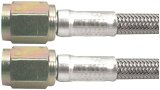 Allstar Performance Braided Steel Lines ALL46300-32 Brake Line, Stainless Steel, 32 in. Length, -3 AN Hose, -3 AN Female, -3 AN Female, Each thumbnail 1