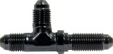 Allstar Performance Bulkhead Fittings ALL50097 Fitting, Bulkhead, Aluminum, Black Anodized, Tee, -4 AN, Male Threads, Each thumbnail 2