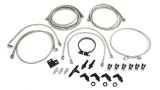 Allstar Performance Brake Line Hose Kits ALL42054 Hoses, Dirt Track Car, Late Model, Lines, Stainless/Rubber Lines, with Black Anodized Fittings, Clamps, Brackets, Kit thumbnail 2