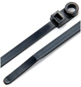 Allstar Performance Nylon Tie Wraps ALL14391 Zip Ties, Wire Ties, Nylon, Black, 11.000 in. Length, Mounting Hole, Set of 25 thumbnail 1