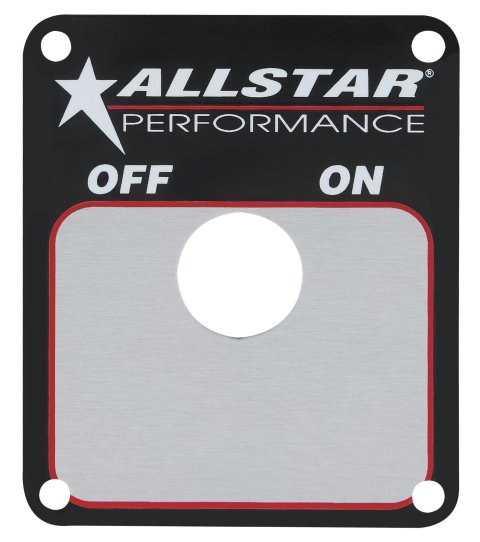 Allstar Performance Battery Disconnect Switch Components ALL80129 Replacement Components, Panel, Aluminum, Black/Red/White, 3/16 in. Mounting Holes, 3/4 in. Mount Hole, Each thumbnail 2