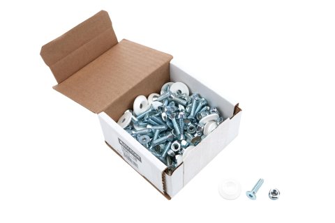 Allstar Performance Body Fasteners ALL18681-50 Fasteners, Plastic Countersunk Bolt Kit 1/4 in x 1 in, White
