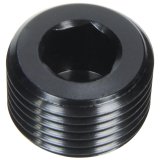 Allstar Performance NPT Plug Fittings ALL49804 Fitting, Plug, Aluminum, Black Anodized, 1/2 in. NPT, Male Threads, Each thumbnail 1