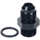 Allstar Performance Adapter Fittings ALL49836 and Adapters, Fittings, AN To Straight Cut, Aluminum, Black Anodized, -6 AN Male Threads, -6 AN Male Straight Cut O-ring, Each thumbnail 1