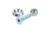 Allstar Performance Countersunk Bolt Kits ALL18628-50 Kit 1/4 in x 1 in, Clear thumbnail 1