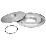 Allstar Performance Aluminum Air Cleaners ALL25950 Cleaner, 14 in. Diameter, Round, Flat Base, Aluminum, Natural, 1/2 in. Spacer, Each thumbnail 1