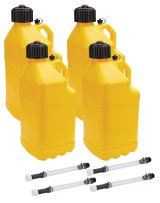 5 Gallons Allstar Performance Gallon Square Utility Jug ALL40123-4 Jug, Square, 5.0 Gallons, Vented, Plastic, Yellow, Set of 4 thumbnail 1