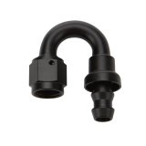 Allstar Performance Hose Ends ALL49483 End Pushlock Black Aluminum 180 Deg Elbow -8 thumbnail 1
