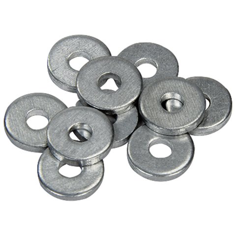 Allstar Performance Aluminum Rivet Backup Washers ALL18200 Washers, Aluminum, .125 in. Inside Diameter, .375 in. Outside Diameter, Set of 500 thumbnail 2