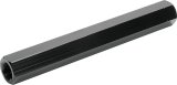 Allstar Performance Aluminum Suspension Tubes ALL56607 Threaded Tube, Tube, Hex, 5/8-18 in. Thread, Aluminum, Black Anodized, 7.0 in. Length, Each thumbnail 2