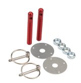 Allstar Performance Hood Pin Kits ALL18501 Pins, Torsion Pin-Style, 4.000 in. Long, 1/2 in. Diameter, Aluminum, Red Anodized, Kit thumbnail 2