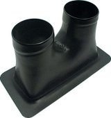Allstar Performance Brake Ducts ALL42142 Duct, ABS, Black, Rectangle, Dual 3 in. Hoses, Each thumbnail 1