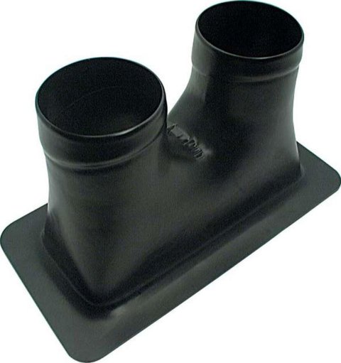 Allstar Performance Brake Ducts ALL42142 Duct, ABS, Black, Rectangle, Dual 3 in. Hoses, Each