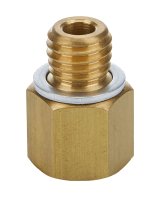 Allstar Performance Brake Fittings ALL50040 Adapter Fittings, Steel, 1/8 in. to 10mm-1.50, Caliper, Straight, Pair thumbnail 2