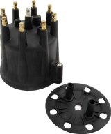 Allstar Performance Distributor Caps ALL81224 Caps, Allstart Caps, Replacement Cap and Wire Retainer for AAF-ALL81222 Distributor, Male, Brass Terminals, Each thumbnail 1
