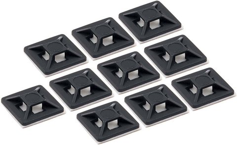 Allstar Performance Wire Tie Bases ALL14116 Zip Mounts, for Wiring, Hoses, and Cable, Universal, Adhesive, 3/4 in. Square, fits Standard Width (75 lb.) and Smaller Ties, Set of 10