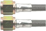 Allstar Performance Braided Steel Lines ALL46400-18 Brake Line, Stainless Outer, -4 AN Female Threads, Straight Ends, 18 in. Length, Each thumbnail 1