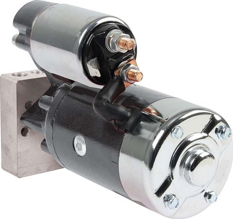 Allstar Performance High-Torque Gear Reduction Mini Starters ALL80515 Starter, Mini, Reduction, Standard Rotation, Black/Natural, Buick, Chevy, GMC, Oldsmobile, Pontiac, Each