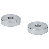 Allstar Performance Hourglass Spacers ALL18800 Spacers, Spacers, Aluminum, Natural, 1/4 in. I.D. X 1 in. O.D. X 1/4 in., Pair thumbnail 2