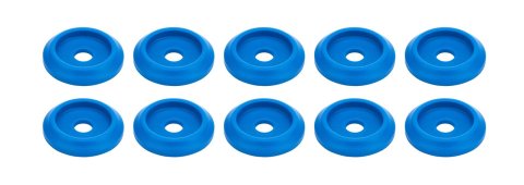 Allstar Performance Countersunk Washers ALL18848 Washers, Countersunk, Plastic, Blue, 0.250 in. I.D., 1.25 in. O.D., Set of 10