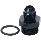 Allstar Performance Adapter Fittings ALL49837 and Adapters, Straight, Aluminum, Black Anodized, -6 AN Male AN, -8 AN O-ring Male AN O-ring, Each thumbnail 1
