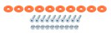 Allstar Performance Countersunk Bolt Kits ALL18689 Hardware, Kit Fluor Orange 10pk thumbnail 2