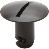 Allstar Performance Oversized Oval Head Button Fasteners ALL19170 Quick Fasteners, Button, Slotted Head, Aluminum, Black, 0.44 in. Shank Diameter, 0.50 in. Shank Length, Set of 10 thumbnail 1