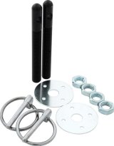 Allstar Performance Hood Pin Kits ALL18484 Pins, Torsion Pin-Style, 3.500 in. Long, 3/8 in. Diameter, Aluminum, Black Anodized, Kit thumbnail 1