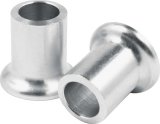 Allstar Performance Tapered Spacers ALL18596 Spacers, Aluminum, 0.740 in. to 0.995 in. Outside Diameter, 0.500 in. Inside Diameter, 1.000 in. Length, Pair thumbnail 1