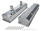 Allstar Performance Fabricated Aluminum Valve Covers ALL26171 Covers, Tall, Aluminum, Natural, Plain, Chevy, Small Block, Pair thumbnail 2
