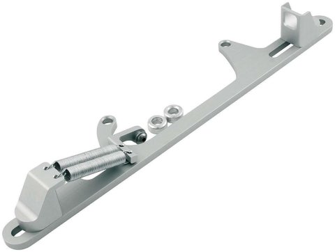 Allstar Performance Adjustable Throttle Brackets with Return Springs ALL54226 Bracket Springs, Adjustable, Base Mounting, Aluminum, Silver, for 4500 or 4500HP, GM, Kit