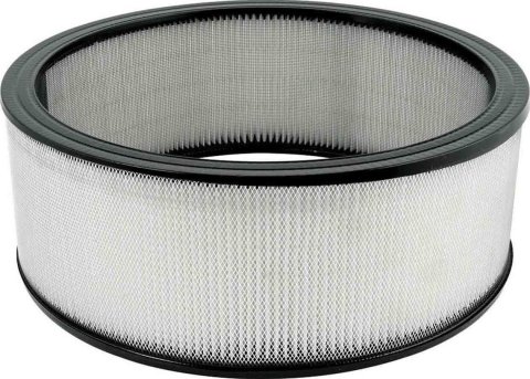 Allstar Performance Paper Air Filter Elements ALL26023 Element, Replacement, Round, Paper, White, 14 in. Diameter, 5 in. Tall, Each