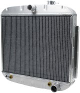 Allstar Performance Chevy Aluminum Radiators ALL30006 Radiator, Exact Fit, Aluminum, Natural, Chevy, Passenger Car 1955-57, Mounts to Rear of Core Support, Each thumbnail 1
