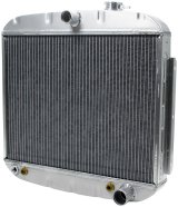 Allstar Performance Chevy Aluminum Radiators ALL30006 Radiator, Exact Fit, Aluminum, Natural, Chevy, Passenger Car 1955-57, Mounts to Rear of Core Support, Each thumbnail 2