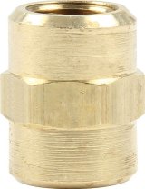 Allstar Performance 1/8 in. NPT Female Union Fittings ALL50185 Fitting, Coupler, Union, to NPT, Straight, Brass, Natural, NPT, NPT, Set of 4 thumbnail 1