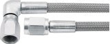 Allstar Performance Braided Steel Lines ALL46302-60 Brake Line, Stainless Steel, 60 in. Length, -3 AN Hose, -3 AN Female, -3 AN 90 Degree Female, Each thumbnail 2