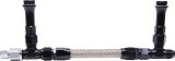 Allstar Performance Fuel Lines ALL26169 Line, Stainless Steel, Natural, Braided Flex Line, Holley, Willy's, Male Threads, -8 AN Inlet, Each thumbnail 1