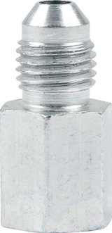 Allstar Performance AN Flare Adapter Fittings ALL50199 and Adapters, Fittings, Straight, Steel, Zinc Color, -3 Male AN, 1/8 in. NPT Female NPT, Each thumbnail 1