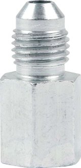 Allstar Performance AN Flare Adapter Fittings ALL50199 and Adapters, Fittings, Straight, Steel, Zinc Color, -3 Male AN, 1/8 in. NPT Female NPT, Each thumbnail 2