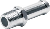 Allstar Performance Radiator Overflow Fittings ALL99312 Fitting, Adapter, NPT to Hose Barb, Straight, Aluminum, Natural, 1/8 in. NPT, 5/16 in. Hose Barb, Each thumbnail 1