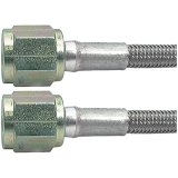 Allstar Performance Braided Steel Lines ALL46310-28 Brake Lines, Stainless Steel, -4 AN, Straight, Female Threads, 28.00 in. Length, Each thumbnail 1
