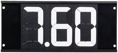 Allstar Performance ET Dial-In Boards ALL23291 Board, 3 Digits, Four Hole Mount, Black with White Numbers, Each