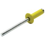 Allstar Performance Small Head Rivets ALL18006 Rivets, Yellow, Steel, Aluminum, Size 3/16 in., Diameter 3/8 in., Grip Range 0.250-0.375 in., Set of 250. thumbnail 1