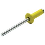 Allstar Performance Small Head Rivets ALL18006 Rivets, Yellow, Steel, Aluminum, Size 3/16 in., Diameter 3/8 in., Grip Range 0.250-0.375 in., Set of 250. thumbnail 2