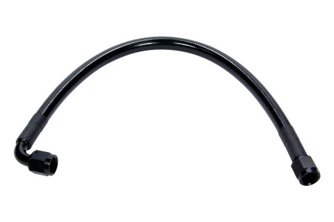 Allstar Performance Coated Stainless Steel Lines ALL48466-12 Ah Hose Assemblies, Performance, #6 Braided Line, Black, 12 in. Long, Aluminum Ends, Black, -6 AN Straight, -6 AN 90 Degree, Each thumbnail 2