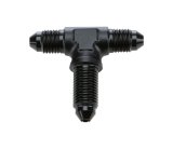 Allstar Performance Bulkhead Fittings ALL49630 Fitting, Bulkhead, Aluminum, Black Anodized, Tee, -3 AN, Male Threads, Each thumbnail 2