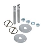 Allstar Performance Hood Pins ALL18496 Aluminum Pin Kit 1/2" with 3/16 Clips Silver thumbnail 1