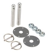 Allstar Performance Hood Pins ALL18496 Aluminum Pin Kit 1/2" with 3/16 Clips Silver thumbnail 2